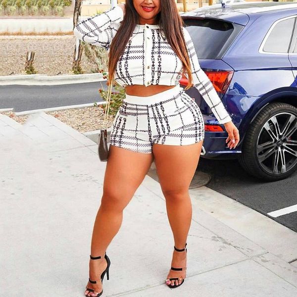 women's two piece pants 4xl 5xl plus sizepants and set matching sets for ladies white plaid long sleeve blouse short fashion clothing
women's two piece pants 4xl 5xl plus sizepants and set matching sets for ladies white plaid long sleeve blouse short fashion clothing