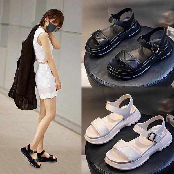 leather sandals women buckle 2021 summer ladies side empty fish mouth fairy wind flat bottom women's shoes wenzhou shoe girl, Black
leather sandals women buckle 2021 summer ladies side empty fish mouth fairy wind flat bottom women's shoes wenzhou shoe girl, Black