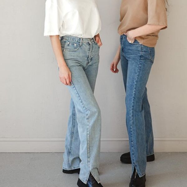women's jeans ies 2021 woman long 115 cm high waist overlength side split denim pants female trousers, Blue
women's jeans ies 2021 woman long 115 cm high waist overlength side split denim pants female trousers, Blue