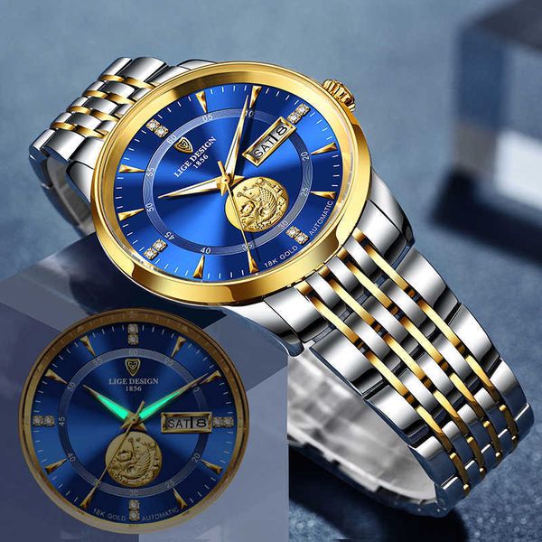 lige fashion mens watches brand luxury gold watch men all steel waterproof tourbillo automatic mechanical clock+box 210527, Slivery;brown
lige fashion mens watches brand luxury gold watch men all steel waterproof tourbillo automatic mechanical clock+box 210527, Slivery;brown