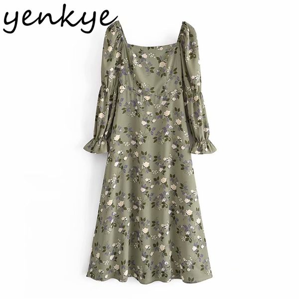 spring women vintage floral print prairie chic dress female elegant square neck casual chiffon long holiday robe 210514, Black;gray
spring women vintage floral print prairie chic dress female elegant square neck casual chiffon long holiday robe 210514, Black;gray