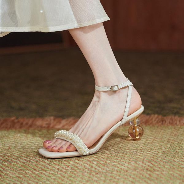 sandals 2021 fairy style summer pearl luxury sandal with simple french exoteric heels for women, Black
sandals 2021 fairy style summer pearl luxury sandal with simple french exoteric heels for women, Black