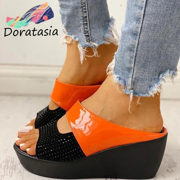 slippers doratasia ins 2021 women outdoor mixed colo platform shoes comfy open toe wedges, Black
slippers doratasia ins 2021 women outdoor mixed colo platform shoes comfy open toe wedges, Black