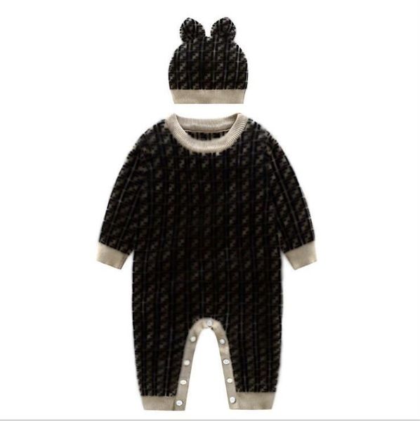 Baby Boys Girls Brand Rompers Letters F Infant Long Sleeve Jumpsuits with Hats Autumn Winter Toddler Keep Warm Knitted Onesies Great Quality Kids Clothing, As picture
Baby Boys Girls Brand Rompers Letters F Infant Long Sleeve Jumpsuits with Hats Autumn Winter Toddler Keep Warm Knitted Onesies Great Quality Kids Clothing, As picture