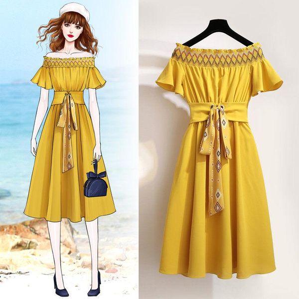 casual dresses 2021 summer women slsah neck chiffon dress lady flare sleeve elegant bow sashes retro female draped slim vestidos z356, Black;gray
casual dresses 2021 summer women slsah neck chiffon dress lady flare sleeve elegant bow sashes retro female draped slim vestidos z356, Black;gray