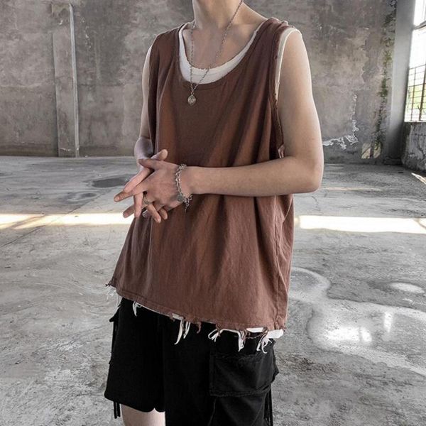 men' tank men holes vests summer sleeveless t-shirts fashion streetwear and women sportswear casual beach size xxl, White;black
men' tank men holes vests summer sleeveless t-shirts fashion streetwear and women sportswear casual beach size xxl, White;black