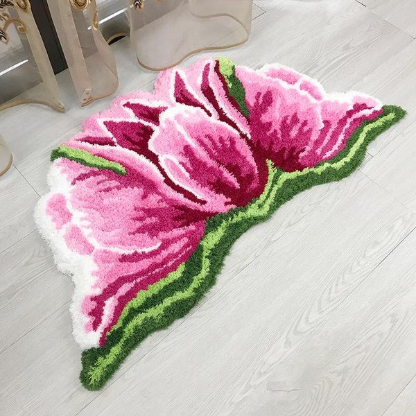 carpets tulip flower style plush soft carpet door mat rug for home kitchen bathroom toilet living room anti-skid 80*50cm
carpets tulip flower style plush soft carpet door mat rug for home kitchen bathroom toilet living room anti-skid 80*50cm