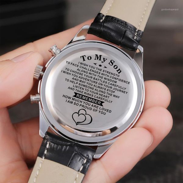 wristwatches "engraved luxury sports watches mom to my son you're capable of achieving anything you put your mind ", Slivery;brown
wristwatches "engraved luxury sports watches mom to my son you're capable of achieving anything you put your mind ", Slivery;brown