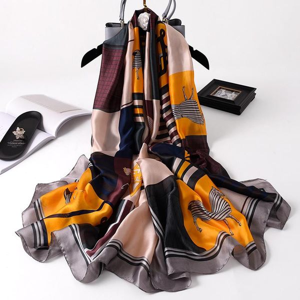 scarves 2021 carriage silk fashion print beach towel classic 180x90cm sunscreen shawls winter luxury dustproof bandanna, Blue;gray
scarves 2021 carriage silk fashion print beach towel classic 180x90cm sunscreen shawls winter luxury dustproof bandanna, Blue;gray