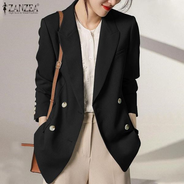 women's suits & blazers autumn women fashion collared blazer full sleeve solid lapel suit elegant outwear button down retro office co, White;black
women's suits & blazers autumn women fashion collared blazer full sleeve solid lapel suit elegant outwear button down retro office co, White;black