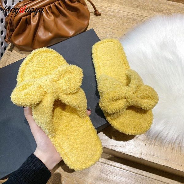 slippers winter fashion women home faux fur warm shoes woman slip on flats bowtie female slides, Black
slippers winter fashion women home faux fur warm shoes woman slip on flats bowtie female slides, Black