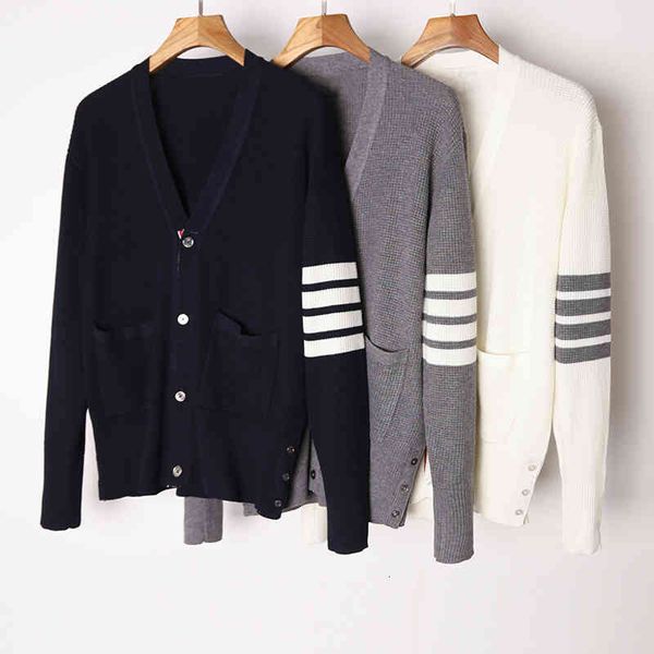 hoodies fashion tb thom brand sweaters men slim fit v-neck cardigans clothing waffle striped wool spring and autumn casual coat, Black
hoodies fashion tb thom brand sweaters men slim fit v-neck cardigans clothing waffle striped wool spring and autumn casual coat, Black
