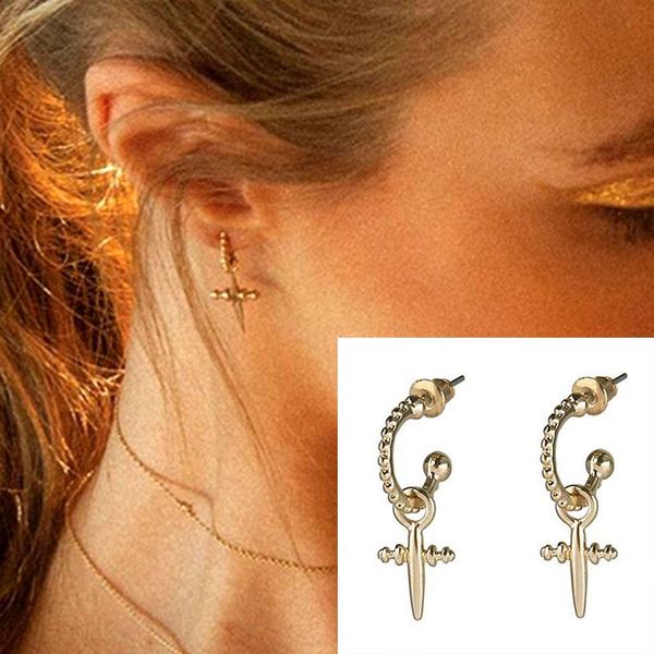hip hop punk style simple mini hoop cross dangle charm earrings for women men stud huggies earings jewelry gifts & huggie, Golden;silver
hip hop punk style simple mini hoop cross dangle charm earrings for women men stud huggies earings jewelry gifts & huggie, Golden;silver
