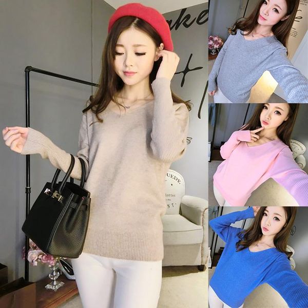women's sweaters solid v neck pullover sweater women winter loose batwing long sleeve knit jumper casual fashion knitwear female, White;black
women's sweaters solid v neck pullover sweater women winter loose batwing long sleeve knit jumper casual fashion knitwear female, White;black