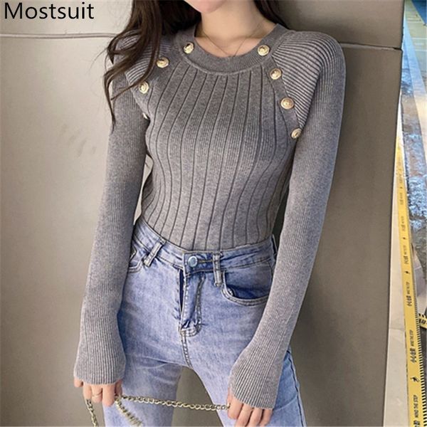 golden buttons knitted sweater pullover women autumn full sleeve o-neck solid slim korean vintage ladies jumpers femme 210514, White;black
golden buttons knitted sweater pullover women autumn full sleeve o-neck solid slim korean vintage ladies jumpers femme 210514, White;black