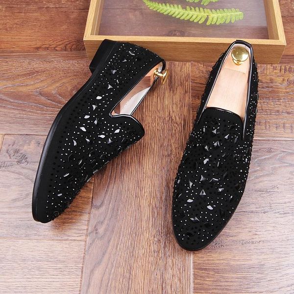 dress shoes spikes studded men loafers genuine leather casual korean style driving moccasins flats hombre sapatos, Black
dress shoes spikes studded men loafers genuine leather casual korean style driving moccasins flats hombre sapatos, Black