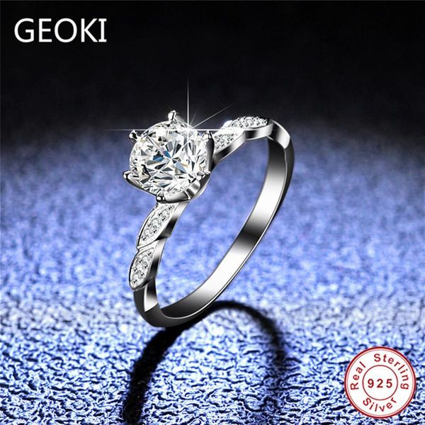 geoki passed diamond test 1 ct round perfect cut d color vvs1 moissanite ring 925 sterling silver wedding jewelry cluster rings, Golden;silver
geoki passed diamond test 1 ct round perfect cut d color vvs1 moissanite ring 925 sterling silver wedding jewelry cluster rings, Golden;silver
