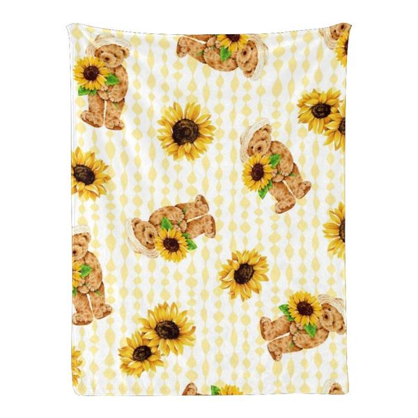 Custom Super Soft Throw Blanket Fleece Blanket for Sofa Bed Gift Sunflower Bear (30X40inch)
Custom Super Soft Throw Blanket Fleece Blanket for Sofa Bed Gift Sunflower Bear (30X40inch)