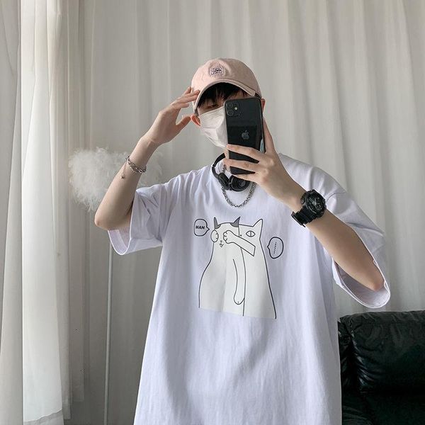 men's t-shirts hybskr cat cartoon graphic men tshirt funny printed short sleeve t shirts kawaii fashion couple tees casual loose t-shir, White;black
men's t-shirts hybskr cat cartoon graphic men tshirt funny printed short sleeve t shirts kawaii fashion couple tees casual loose t-shir, White;black