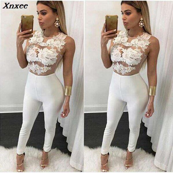 women's jumpsuits & rompers xnxee summer women white sleeveless mesh transparent long flower lace jumpsuit combinaison femme crochet bo, Black;white
women's jumpsuits & rompers xnxee summer women white sleeveless mesh transparent long flower lace jumpsuit combinaison femme crochet bo, Black;white