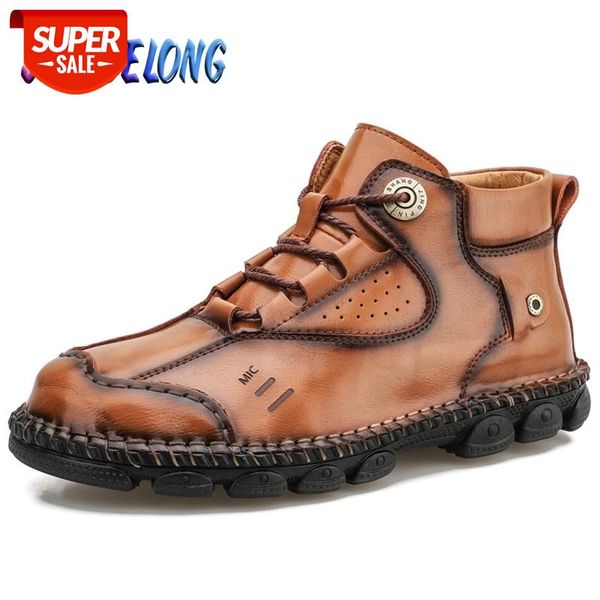 2020 Men Boots Genuine Leather Male Ankle Boots Fashion Male Breathable Autumn Outdoor Waterproof Man Motorcycle #La9F
2020 Men Boots Genuine Leather Male Ankle Boots Fashion Male Breathable Autumn Outdoor Waterproof Man Motorcycle #La9F