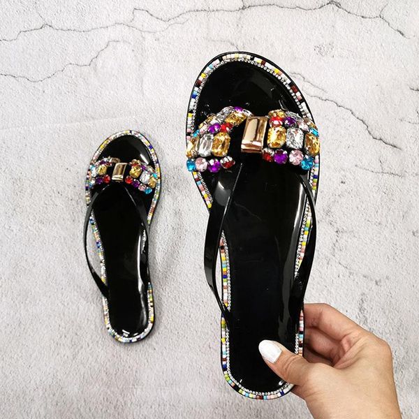 slippers summer woman beach flip flops jelly shoes 2021 bling flowers pvc slides girls sandals slip on flat with women, Black
slippers summer woman beach flip flops jelly shoes 2021 bling flowers pvc slides girls sandals slip on flat with women, Black