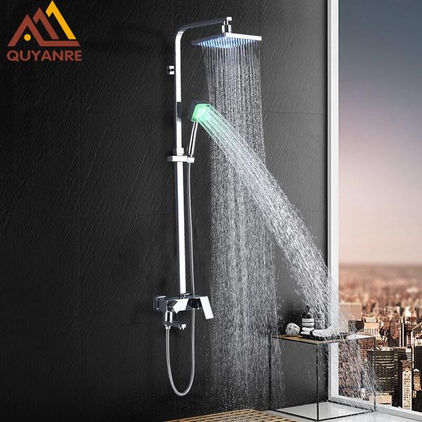 quyanre led bath shower faucet set rainfall led shower head handheld wall mounted 3-way mixer tap bath system kit
quyanre led bath shower faucet set rainfall led shower head handheld wall mounted 3-way mixer tap bath system kit