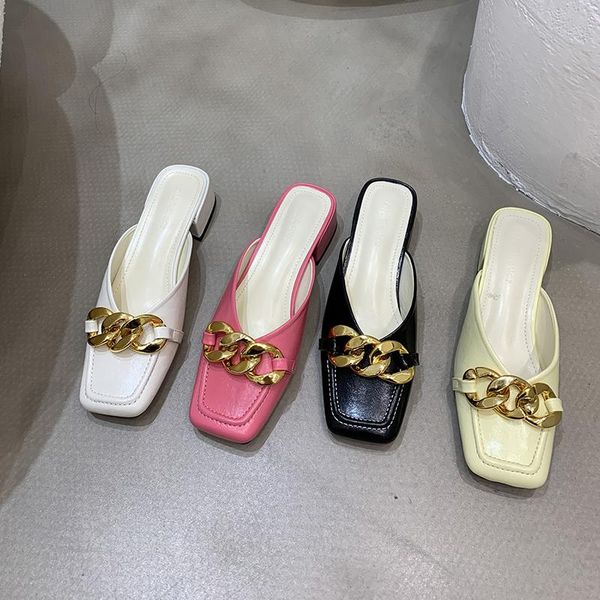 women slippers summer sandals mules shoes woman square heel fashion slides female outdoor ladies metal high heeled 2021 dress, Black
women slippers summer sandals mules shoes woman square heel fashion slides female outdoor ladies metal high heeled 2021 dress, Black
