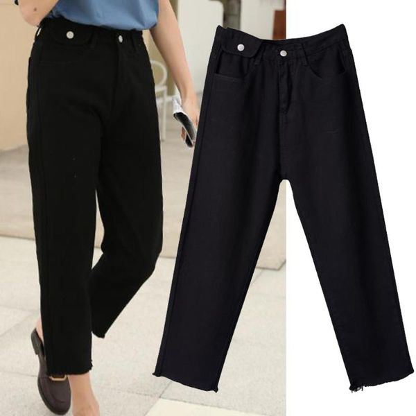 women's jeans black harem women washed denim high waisted pants streetwear loose bf harajuku chic korean womens trousers slouchy, Blue
women's jeans black harem women washed denim high waisted pants streetwear loose bf harajuku chic korean womens trousers slouchy, Blue