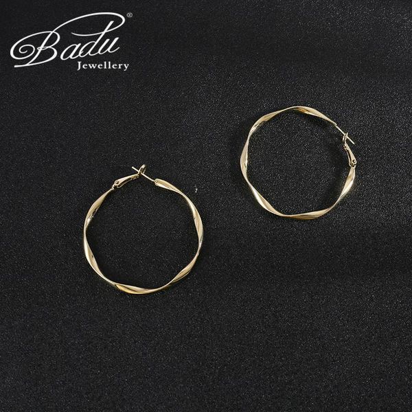hoop & huggie badu 2021 exaggerate big smooth circle wave earrings punk simple party round loop ear rings for women jewelry, Golden;silver
hoop & huggie badu 2021 exaggerate big smooth circle wave earrings punk simple party round loop ear rings for women jewelry, Golden;silver