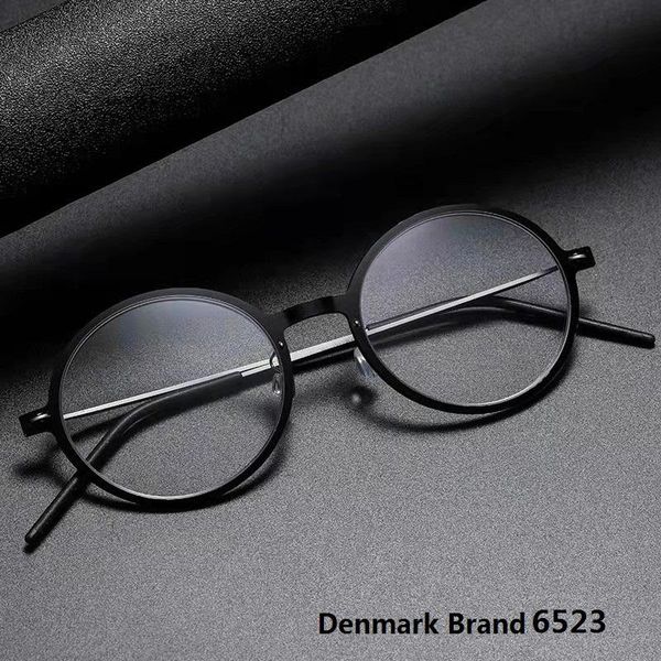 fashion sunglasses frames pure titanium glasses frame 6523 denmark brand screwless ultralight eyewear retro round myopia prescription eyegla, Black
fashion sunglasses frames pure titanium glasses frame 6523 denmark brand screwless ultralight eyewear retro round myopia prescription eyegla, Black