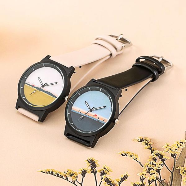 wristwatches fashion casual lover watches round 2021 sunrise sunset pattern wristwatch ladies leather strap watch for women female clock, Slivery;brown
wristwatches fashion casual lover watches round 2021 sunrise sunset pattern wristwatch ladies leather strap watch for women female clock, Slivery;brown