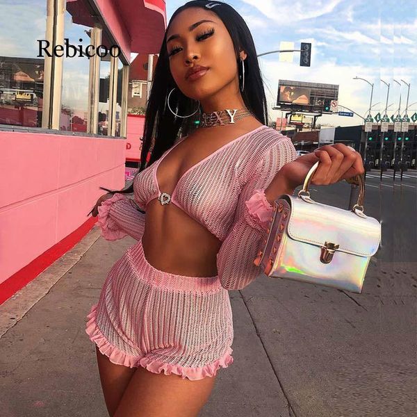 rebicoo cute ruffled shorts two-piece ladies bohemian knit suit women's tracksuits, Gray
rebicoo cute ruffled shorts two-piece ladies bohemian knit suit women's tracksuits, Gray
