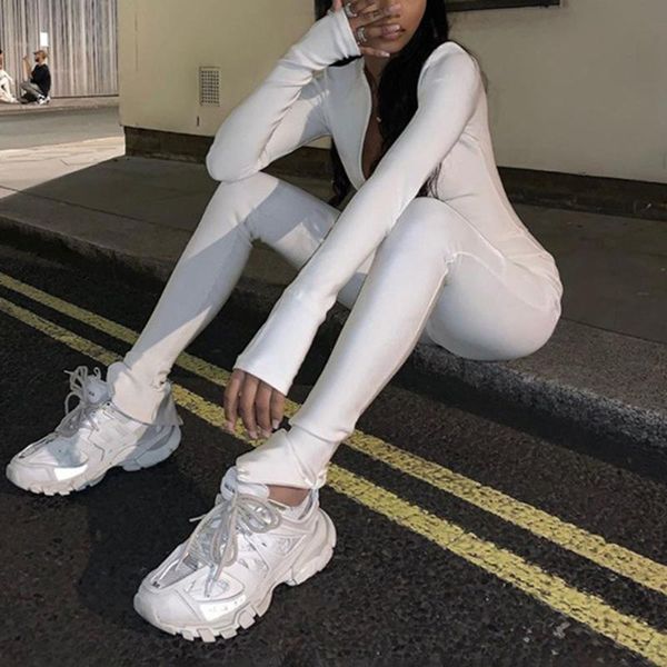 women's jumpsuits & rompers womens bodycon jumpsuit solid white v neck combinaison femme long sleeve thick bodysuit streetwear 2021 spr, Black;white
women's jumpsuits & rompers womens bodycon jumpsuit solid white v neck combinaison femme long sleeve thick bodysuit streetwear 2021 spr, Black;white
