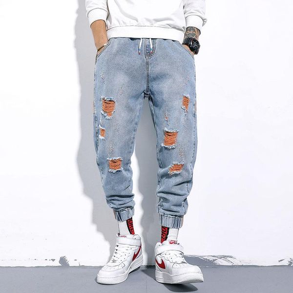 men's jeans ripped loose patchwork elastic waist 2021 male fashion denim pants streetwear blue jogging trousers 4xl
men's jeans ripped loose patchwork elastic waist 2021 male fashion denim pants streetwear blue jogging trousers 4xl