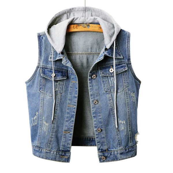 women's vests sleeveless women jeans jacket short vest slim vintage removable hooded denim plus size casual female waistcoat 5xl, Black;white
women's vests sleeveless women jeans jacket short vest slim vintage removable hooded denim plus size casual female waistcoat 5xl, Black;white