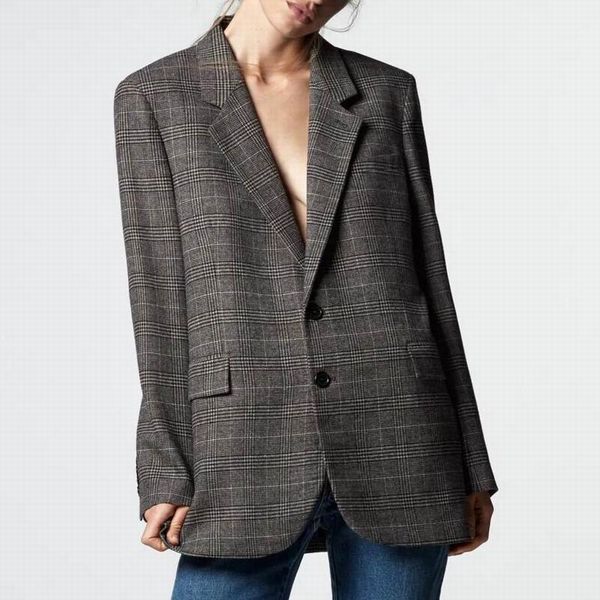 women's suits & blazers women blazer autumn 2021 fashion long sleeve plaid woolen blended coat modern girl casual outerwear, White;black
women's suits & blazers women blazer autumn 2021 fashion long sleeve plaid woolen blended coat modern girl casual outerwear, White;black