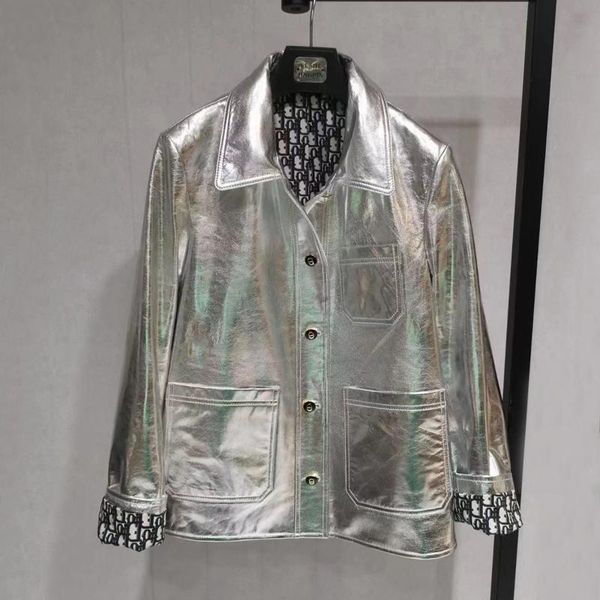 women's leather & faux coat spring 2021 fashion regular length import real sheepskin coats silver color lined with letters jacket, Black
women's leather & faux coat spring 2021 fashion regular length import real sheepskin coats silver color lined with letters jacket, Black