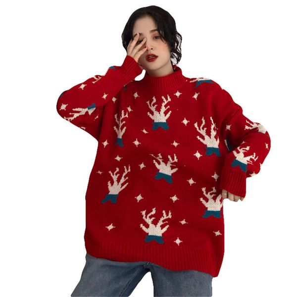 tees soft women pullovers autumn korean style harajuku christmas loose red goal shirt elks f1868 9we1, White
tees soft women pullovers autumn korean style harajuku christmas loose red goal shirt elks f1868 9we1, White