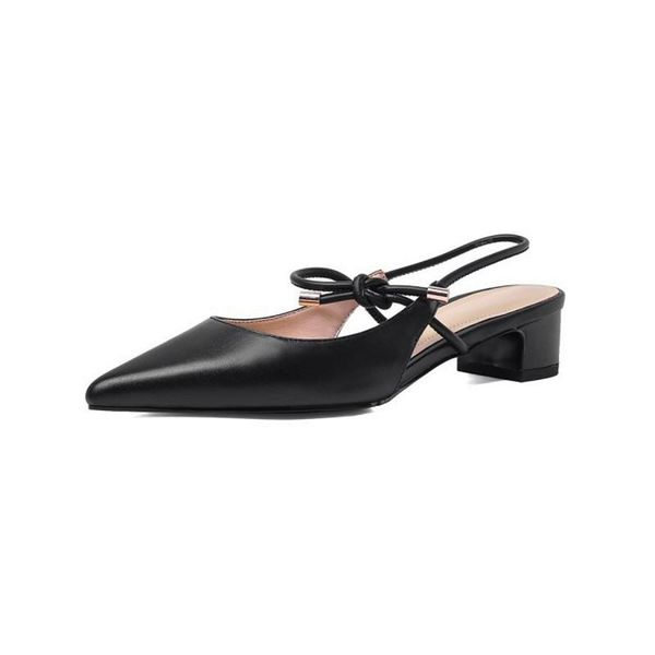 dress shoes genuine leather chunky women's sandals pointed toe back strap spring summer style fairy wind ladies single, Black
dress shoes genuine leather chunky women's sandals pointed toe back strap spring summer style fairy wind ladies single, Black