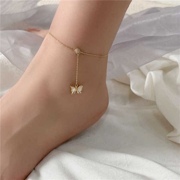south korea east gate natural shell butterfly adjustable chain women's simple student temperament net red foot decoration, Red;blue
south korea east gate natural shell butterfly adjustable chain women's simple student temperament net red foot decoration, Red;blue