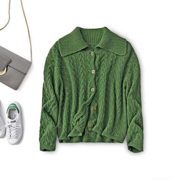 women's knits & tees shuchan women cardigan vintage single breasted wool turn-down collar winter sweater clothes a-straight green, White
women's knits & tees shuchan women cardigan vintage single breasted wool turn-down collar winter sweater clothes a-straight green, White