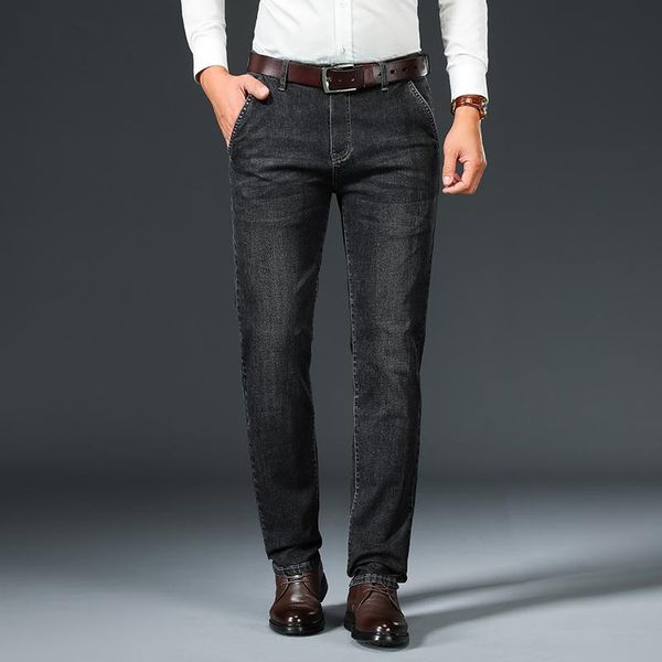 men's jeans classic standard straight leg pure cotton loose middle-aged business stretch leisure long pants autumn, Blue
men's jeans classic standard straight leg pure cotton loose middle-aged business stretch leisure long pants autumn, Blue