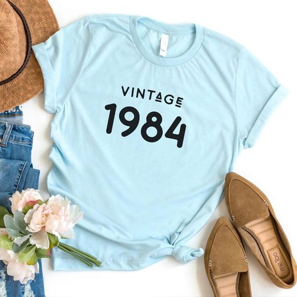 women's t-shirt classic 1984 women 37 years old 37th birthday gift girls mom wife daughter party tshirt cotton streetwear tee shirt, White
women's t-shirt classic 1984 women 37 years old 37th birthday gift girls mom wife daughter party tshirt cotton streetwear tee shirt, White
