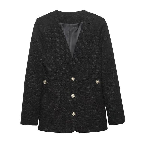 women's suits & blazers krsb autumn black blended single-breasted v-neck long-sleeved loose pocket blazer aristocratic british style, White;black
women's suits & blazers krsb autumn black blended single-breasted v-neck long-sleeved loose pocket blazer aristocratic british style, White;black