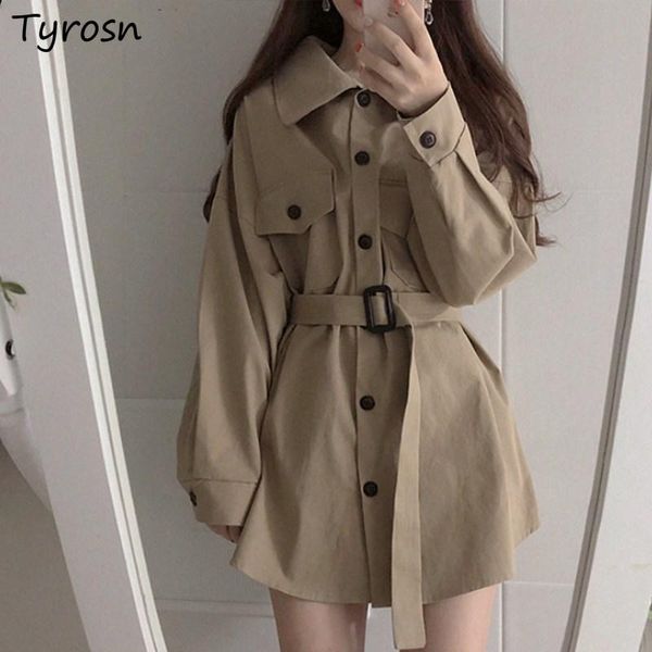 women's trench coats solid women femme single breasted tender mujer fashion loose leisure vintage french style ulzzang sashes outwear, Tan;black
women's trench coats solid women femme single breasted tender mujer fashion loose leisure vintage french style ulzzang sashes outwear, Tan;black