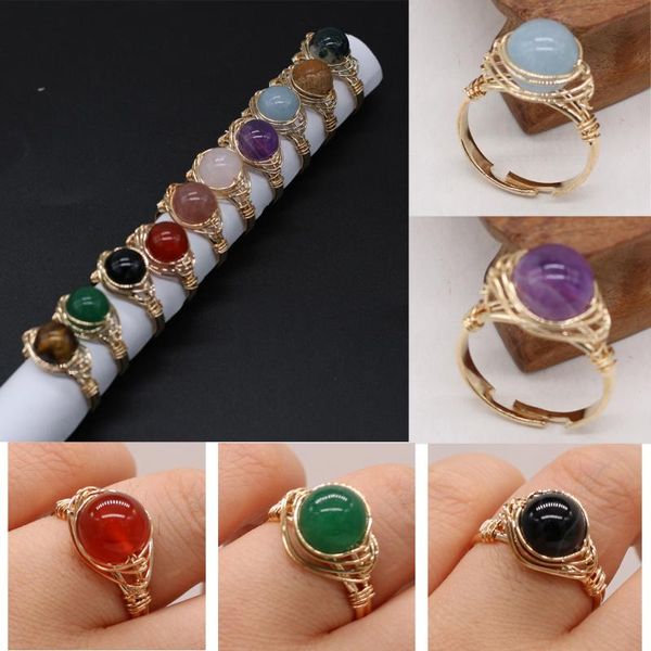 wedding rings fashion wire wrapped gem natural crystal agates tiger eye quartz ring boho women adjustable party jewelry, Slivery;golden
wedding rings fashion wire wrapped gem natural crystal agates tiger eye quartz ring boho women adjustable party jewelry, Slivery;golden