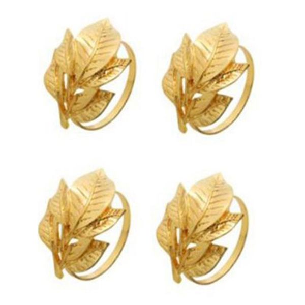 4pcs/set gold leaf napkin rings for wedding party holder metal circ buckle holiday table decoration gift
4pcs/set gold leaf napkin rings for wedding party holder metal circ buckle holiday table decoration gift