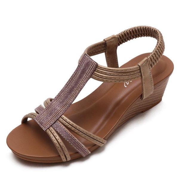 dress shoes roman retro slope with round toe sandals women's summer style light travel a word, Black
dress shoes roman retro slope with round toe sandals women's summer style light travel a word, Black