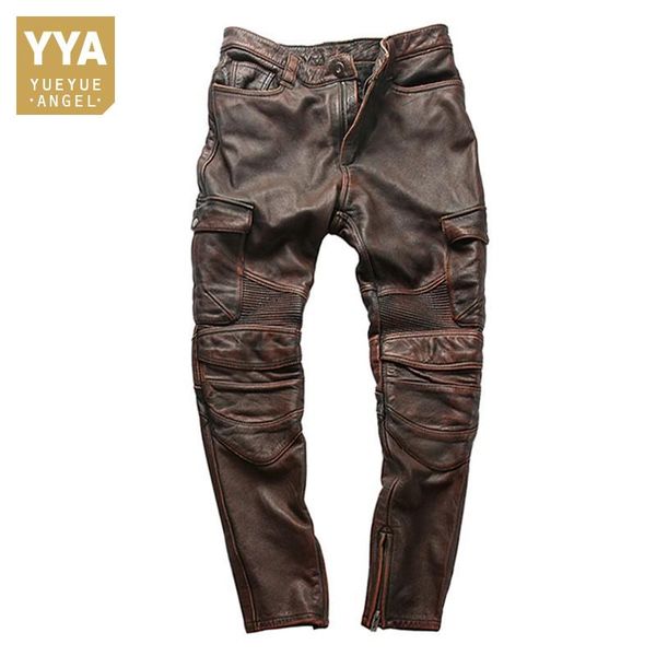 men genuine leather pants slim fit motorcycle biker cowhide pencil autumn winter vintage pleated cargo trousers 4xl men's, Black
men genuine leather pants slim fit motorcycle biker cowhide pencil autumn winter vintage pleated cargo trousers 4xl men's, Black